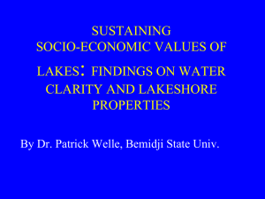 Findings on Water Clarity and Lakeshore Properties
