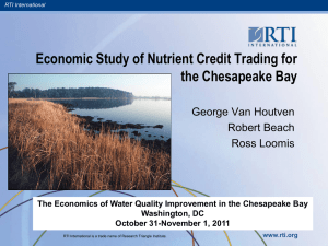 Economic Study of Nutrient Credit Trading for the