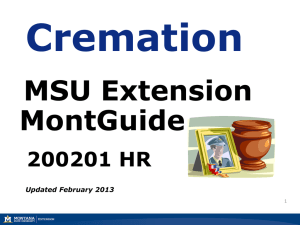 Cremation - Montana State University