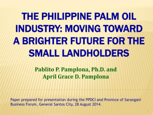 The Philippine Palm Oil Industry Moving Toward a Brighter