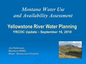 Montana State Water Plan - Yellowstone River Conservation District