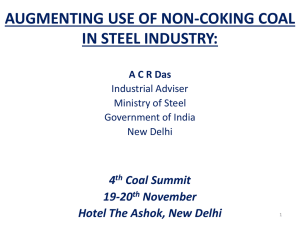 Augmenting use of Non- Coking Coal in Steel Industry