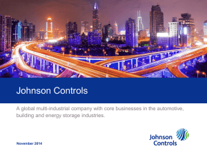 Johnson Controls corporate presentation