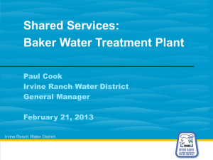 Paul Cook – Shared Services: Baker Water Treatment Plant
