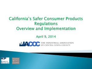 What are the Safer Consumer Products Regulations?