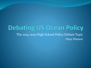 Debating US Ocean Policy