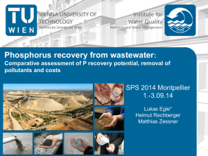 P-recovery from waste water