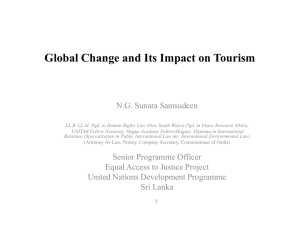 Global Change and Its Impact on Tour*sm