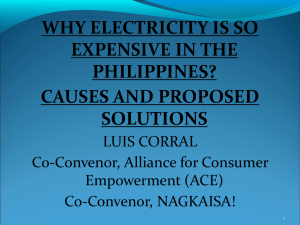 Why is electricity so expensive in the Philippines