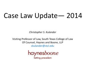 2014 Oil and Gas Case Law Update