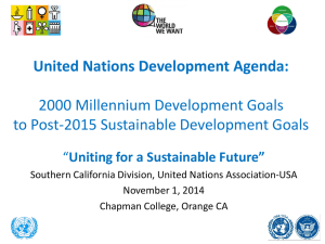2000 Millennium Development Goals to Post
