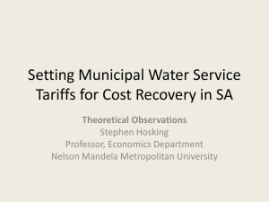 Presentation 1 - Water Research Commission