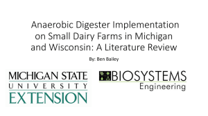 Anaerobic Digester Implementation on Small Dairy Farms in
