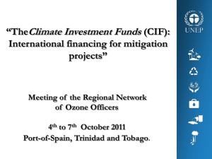 iii. Climate Investment Funds (CIF)