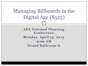 Managing Billboards in the Digital Age (S525)