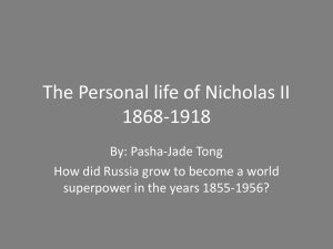 The Personal life of Nicholas II pasha