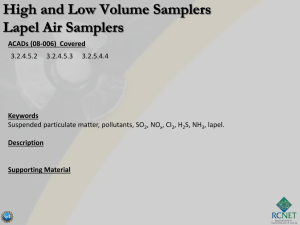 High and Low Volume Samplers