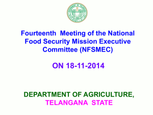 Telangana - National Food Security Mission