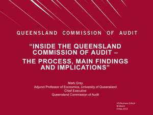 Commission of Audit - University of Queensland