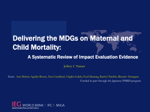 Systematic Review in Maternal and Child Mortality