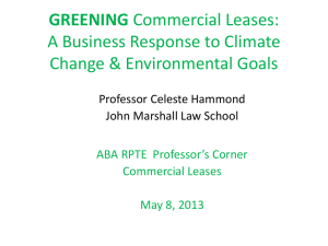 Celeste Hammond, Greening Commercial Leases