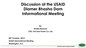 Discussion at the USAID Diamer Bhasha Dam Informational Meeting