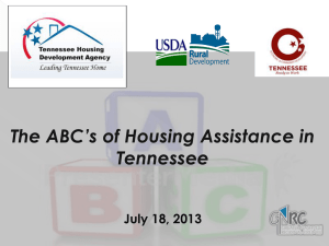 ABC`s of Housing Assistance in Tennessee