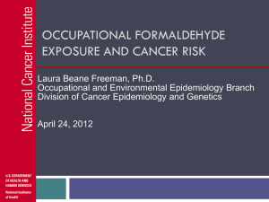 Occupational Formaldehyde Exposure and Cancer Risk