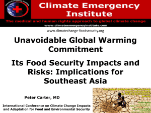 S E Asia presentation - Climate Change and Food Security