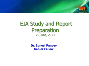 EIA Study and Report Preparation