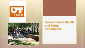Environmental Health & Safety - The University of Texas at Tyler