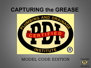 grease interceptors - Plumbing & Drainage Institute