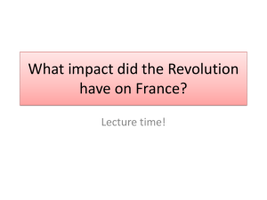 What impact did the Revolution have on France?