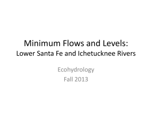 Minimum Flows and Levels: Lower Santa Fe and Ichetucknee Rivers