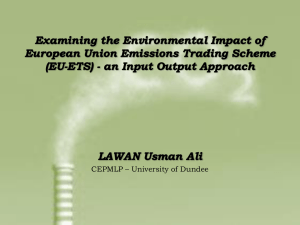 (EU-ETS) - an Input Output Approach LAWAN Usman Ali