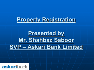 Property Registration - State Bank of Pakistan