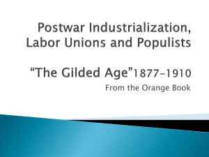 Postwar Industrialization, Agriculture, and Urban Growth
