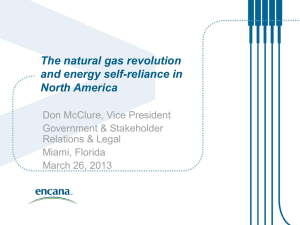 Presented by Don McClure - Global Energy Security Forum