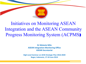 Initiatives on Monitoring ASEAN Integration and the ASEAN