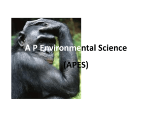 APES 1 Sustainability