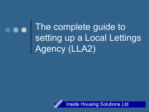 Local Lettings Agency Presentation January 2012