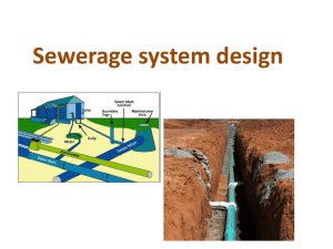 Sewerage system design
