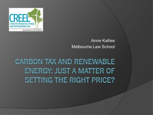 Carbon Tax and Renewable Energy