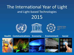 Short presentation - International Year of Light