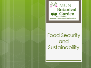 Food Security and Sustainability (PowerPoint)