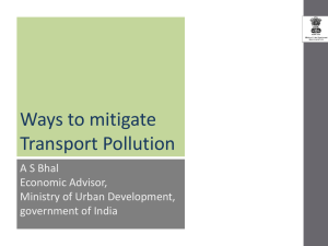 Ways to Mitigate Transport Pollution - A.S. Bahl