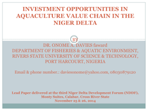 Investment Opportunities in Aquaculture Value Chain