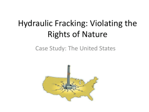 Fracking US – Tribunal Case PPT