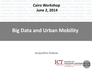 Big Data and Urban Mobility