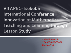 Innovation of Mathematics Teaching and Learning through Lesson
